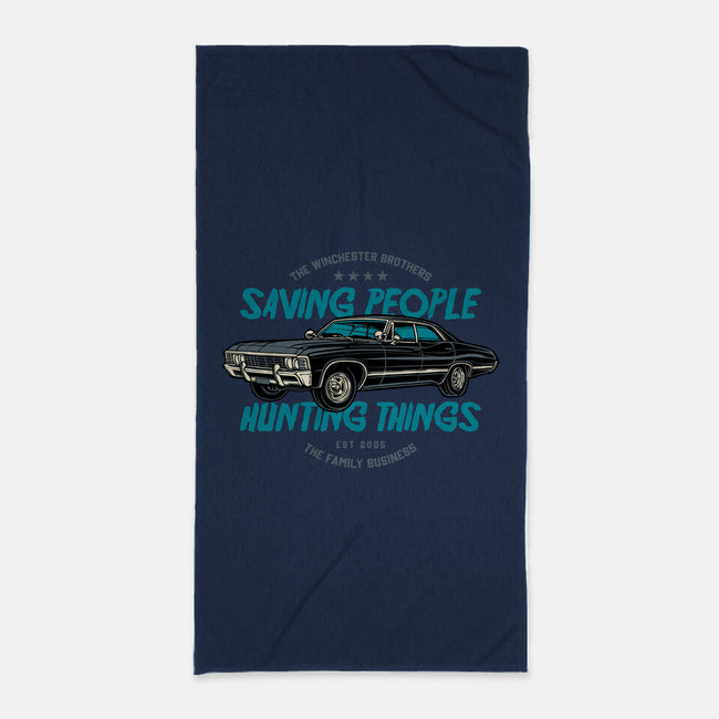 Saving People And Hunting Things-None-Beach-Towel-gorillafamstudio