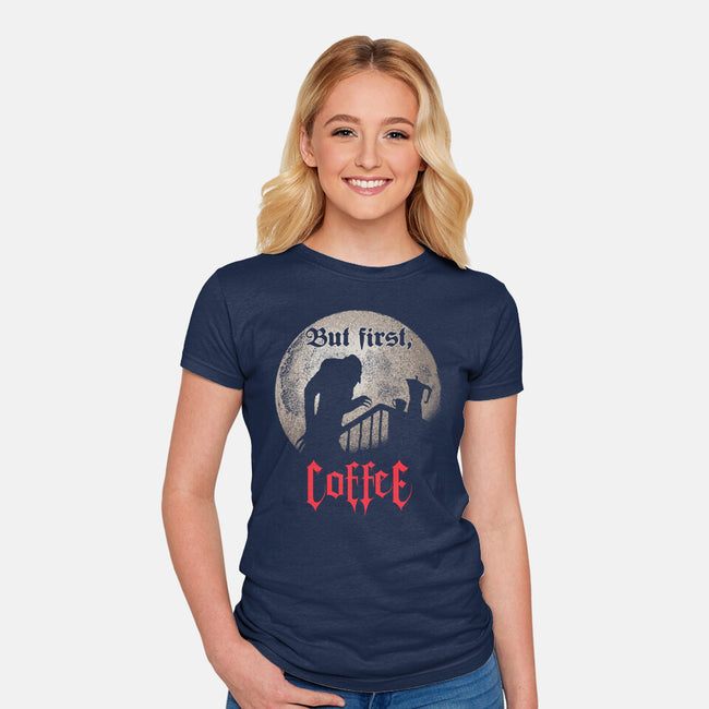 Coffee Sucker-Womens-Fitted-Tee-Tronyx79