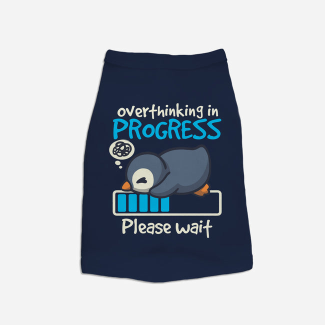 Penguin Overthinking In Progress-Dog-Basic-Pet Tank-NemiMakeit