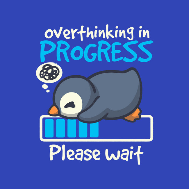 Penguin Overthinking In Progress-Womens-Off Shoulder-Tee-NemiMakeit