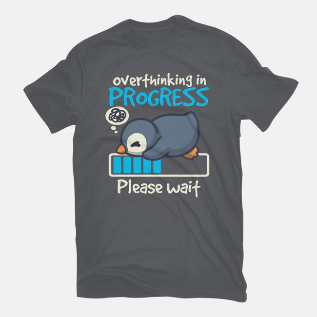 Penguin Overthinking In Progress-Mens-Heavyweight-Tee-NemiMakeit