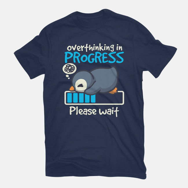 Penguin Overthinking In Progress-Mens-Heavyweight-Tee-NemiMakeit