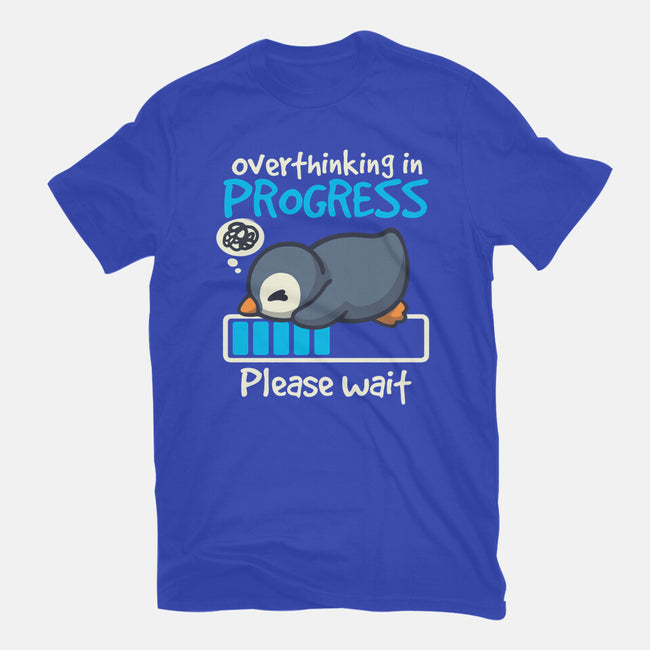 Penguin Overthinking In Progress-Mens-Basic-Tee-NemiMakeit