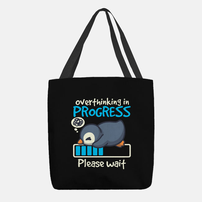 Penguin Overthinking In Progress-None-Basic Tote-Bag-NemiMakeit