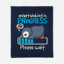 Penguin Overthinking In Progress-None-Fleece-Blanket-NemiMakeit