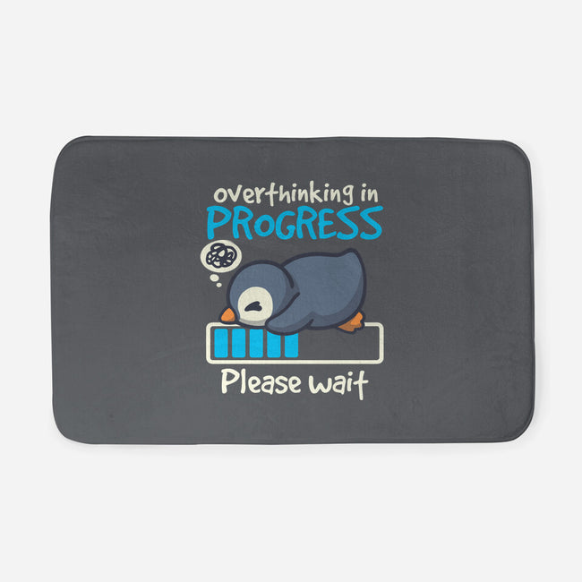 Penguin Overthinking In Progress-None-Memory Foam-Bath Mat-NemiMakeit