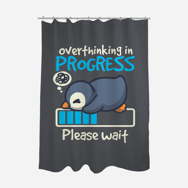 Penguin Overthinking In Progress-None-Polyester-Shower Curtain-NemiMakeit