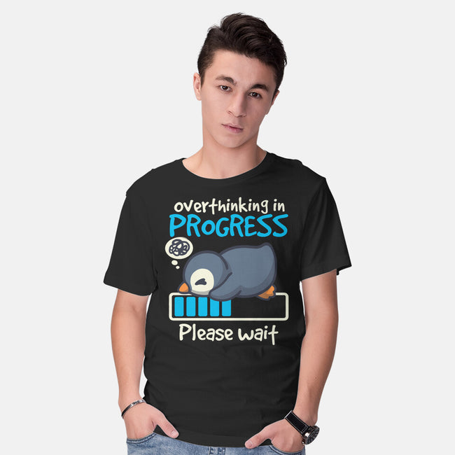 Penguin Overthinking In Progress-Mens-Basic-Tee-NemiMakeit