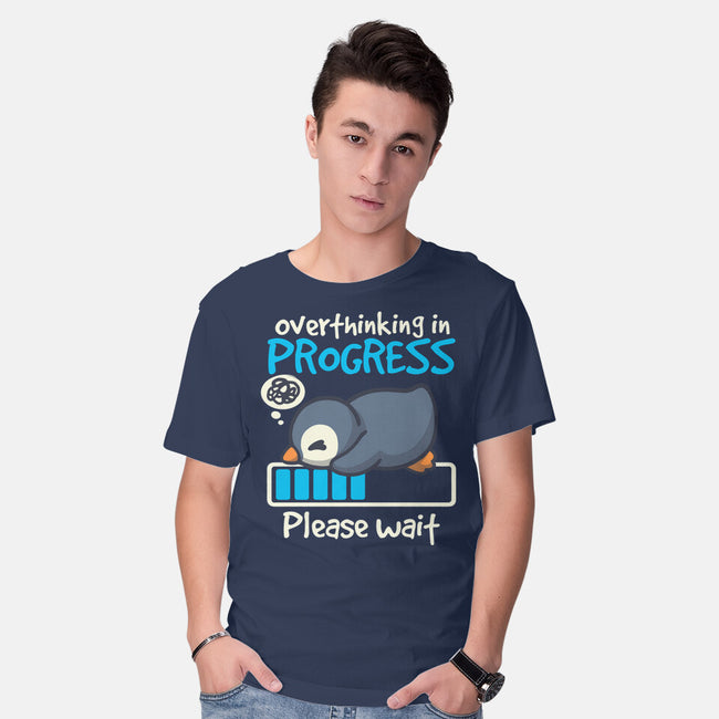 Penguin Overthinking In Progress-Mens-Basic-Tee-NemiMakeit