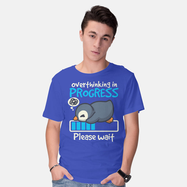 Penguin Overthinking In Progress-Mens-Basic-Tee-NemiMakeit