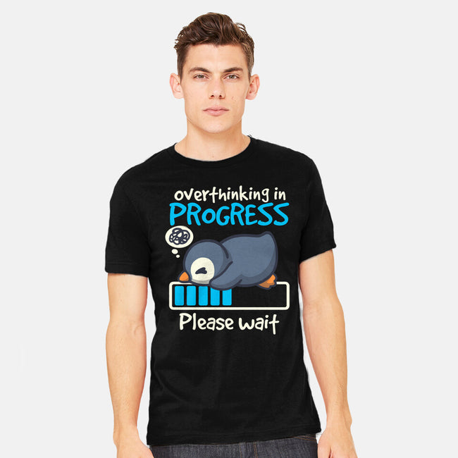 Penguin Overthinking In Progress-Mens-Heavyweight-Tee-NemiMakeit