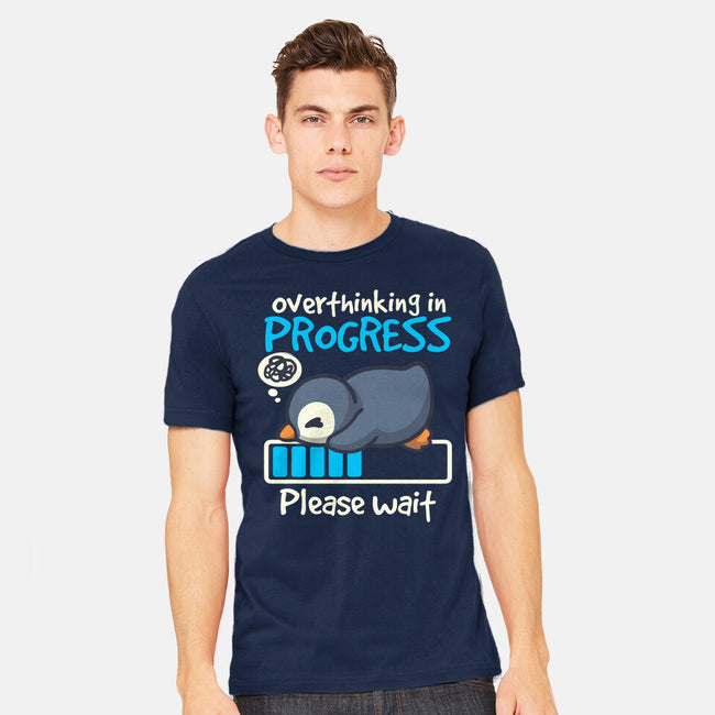 Penguin Overthinking In Progress-Mens-Heavyweight-Tee-NemiMakeit