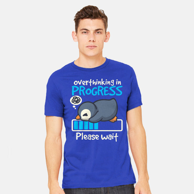 Penguin Overthinking In Progress-Mens-Heavyweight-Tee-NemiMakeit