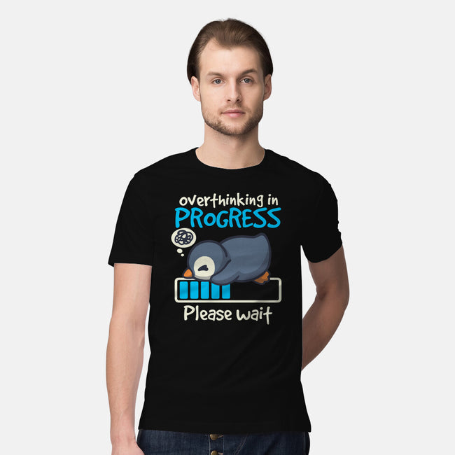 Penguin Overthinking In Progress-Mens-Premium-Tee-NemiMakeit