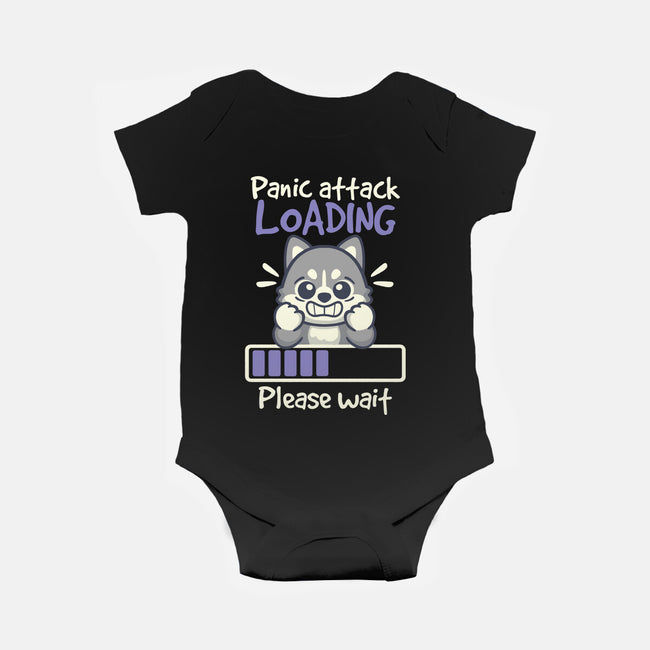 Panic Attack Loading-Baby-Basic-Onesie-NemiMakeit