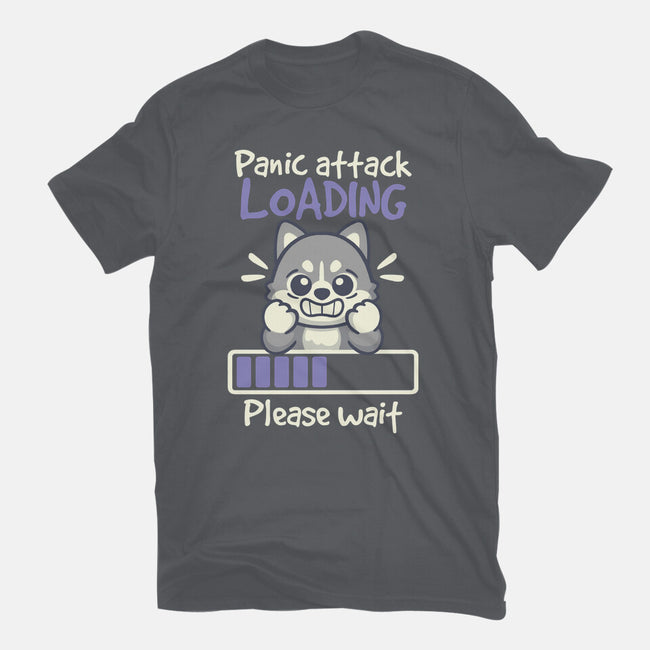 Panic Attack Loading-Womens-Fitted-Tee-NemiMakeit