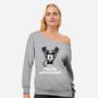 Mouse Unchained-Womens-Off Shoulder-Sweatshirt-zascanauta