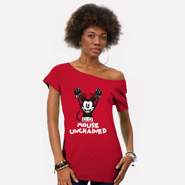 Mouse Unchained-Womens-Off Shoulder-Tee-zascanauta