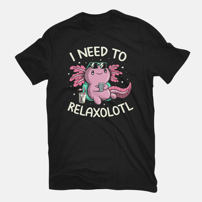 I Need To Relaxalotl-Womens-Fitted-Tee-koalastudio