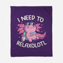 I Need To Relaxalotl-None-Fleece-Blanket-koalastudio