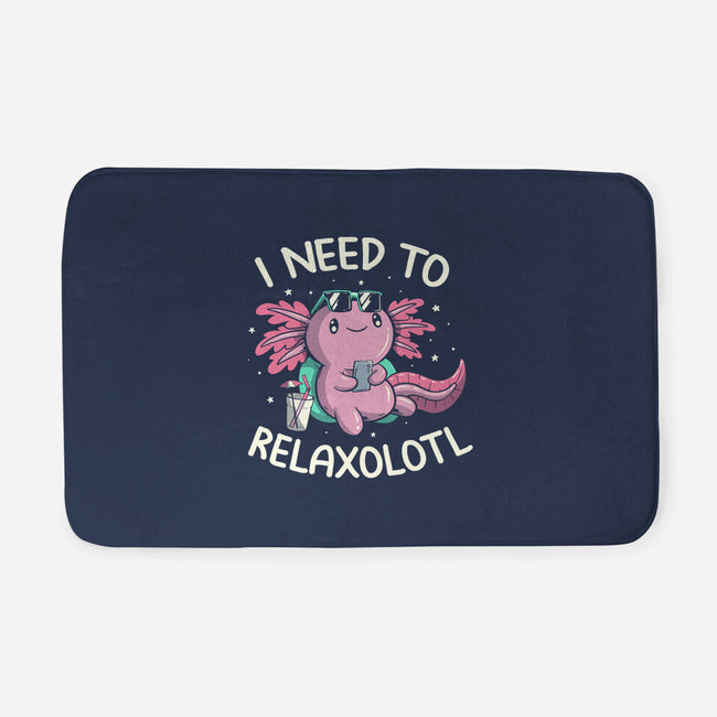 I Need To Relaxalotl-None-Memory Foam-Bath Mat-koalastudio