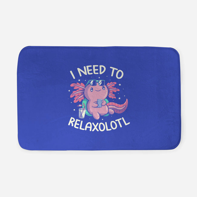 I Need To Relaxalotl-None-Memory Foam-Bath Mat-koalastudio