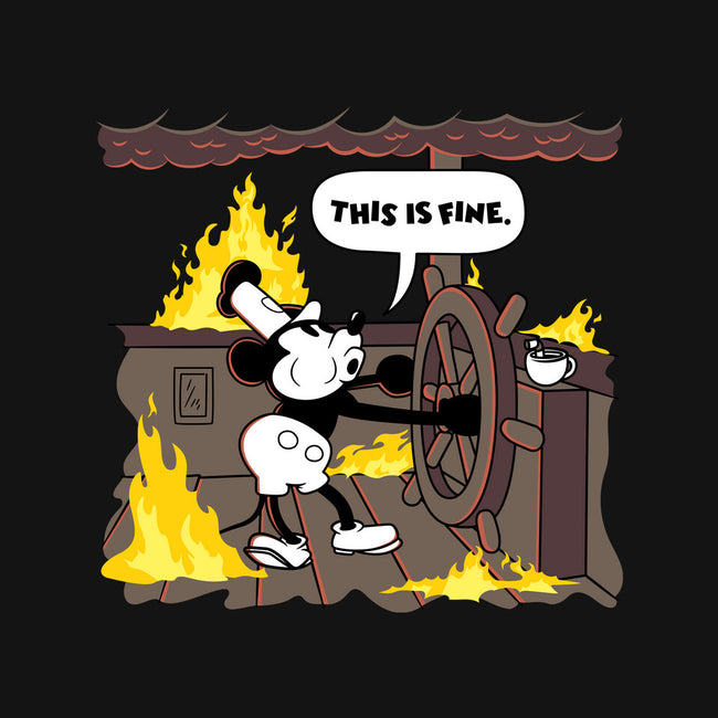 Everything's Fine On The Steamboat-Womens-V-Neck-Tee-rocketman_art