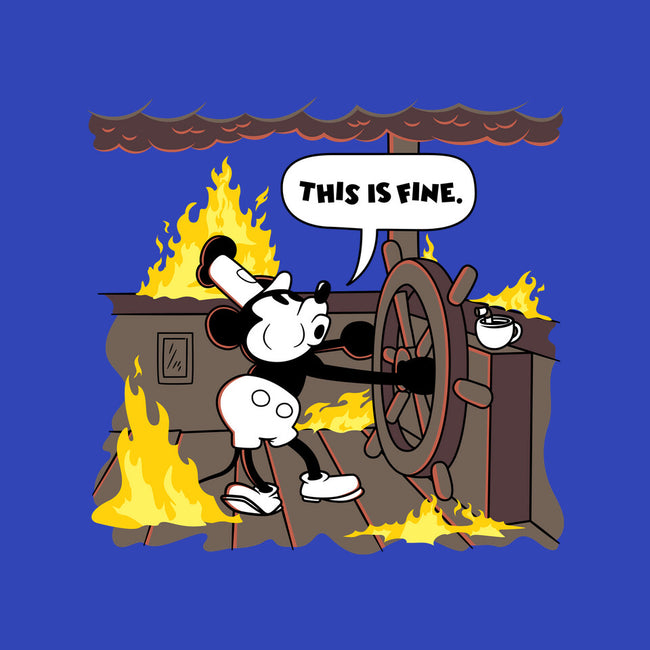 Everything's Fine On The Steamboat-Mens-Heavyweight-Tee-rocketman_art