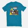 Everything's Fine On The Steamboat-Mens-Basic-Tee-rocketman_art