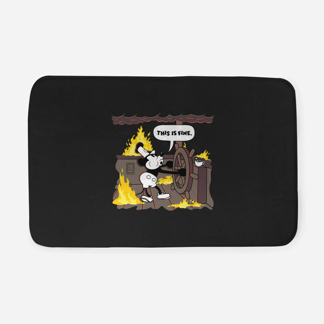 Everything's Fine On The Steamboat-None-Memory Foam-Bath Mat-rocketman_art