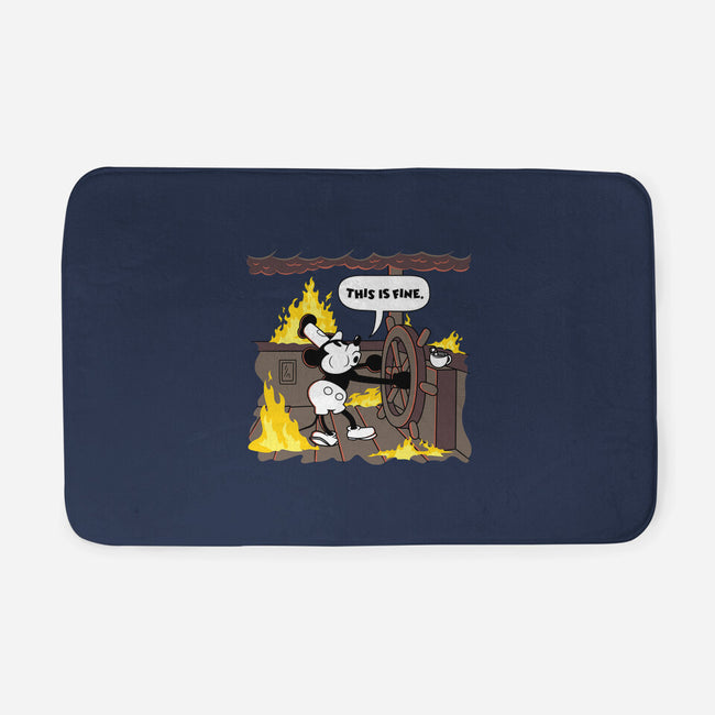 Everything's Fine On The Steamboat-None-Memory Foam-Bath Mat-rocketman_art