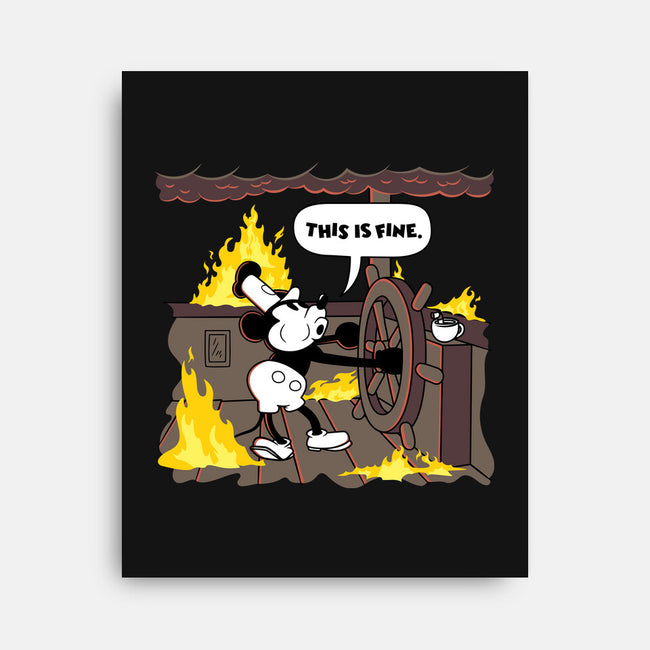 Everything's Fine On The Steamboat-None-Stretched-Canvas-rocketman_art