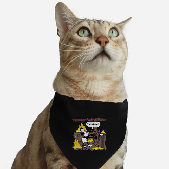 Everything's Fine On The Steamboat-Cat-Adjustable-Pet Collar-rocketman_art