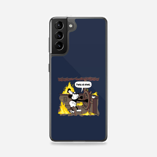 Everything's Fine On The Steamboat-Samsung-Snap-Phone Case-rocketman_art