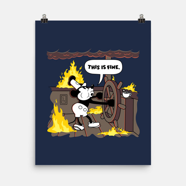 Everything's Fine On The Steamboat-None-Matte-Poster-rocketman_art