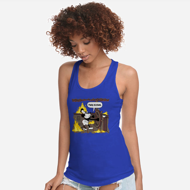 Everything's Fine On The Steamboat-Womens-Racerback-Tank-rocketman_art