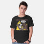 Everything's Fine On The Steamboat-Mens-Basic-Tee-rocketman_art