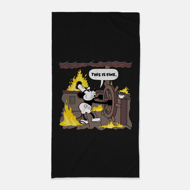 Everything's Fine On The Steamboat-None-Beach-Towel-rocketman_art