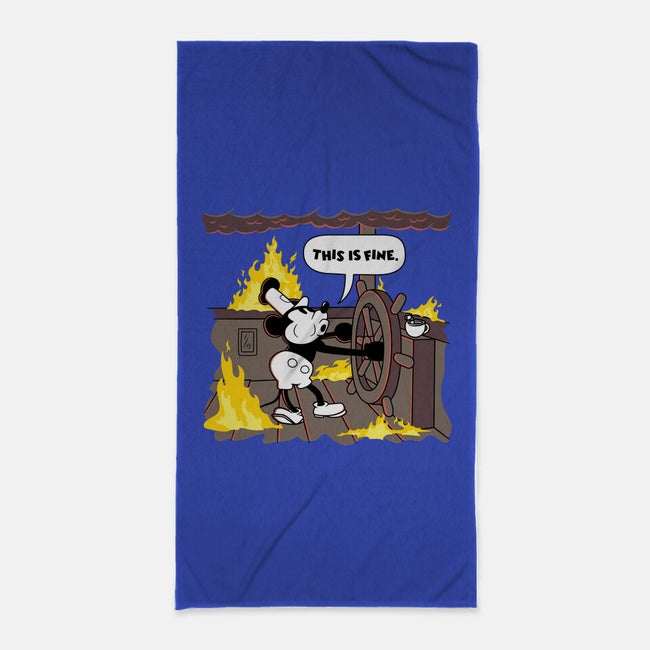 Everything's Fine On The Steamboat-None-Beach-Towel-rocketman_art