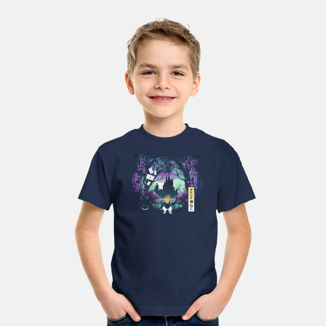 Wonderland Cat-Youth-Basic-Tee-dandingeroz