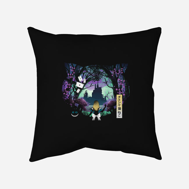 Wonderland Cat-None-Non-Removable Cover w Insert-Throw Pillow-dandingeroz