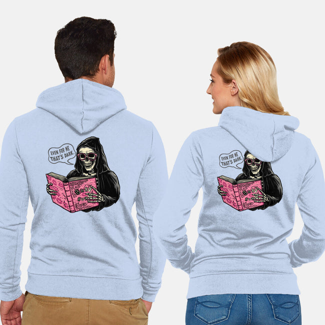 Burn Book-Unisex-Zip-Up-Sweatshirt-momma_gorilla