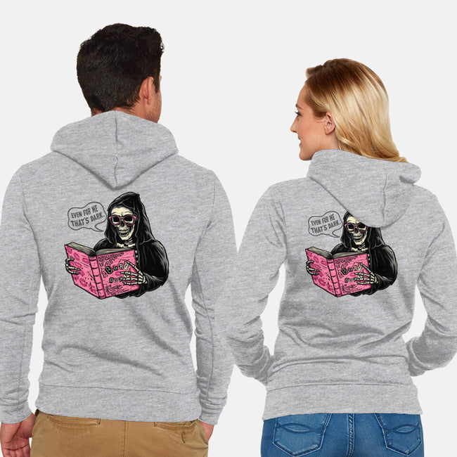 Burn Book-Unisex-Zip-Up-Sweatshirt-momma_gorilla