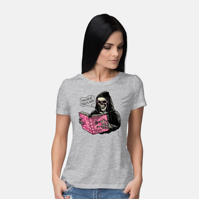 Burn Book-Womens-Basic-Tee-momma_gorilla