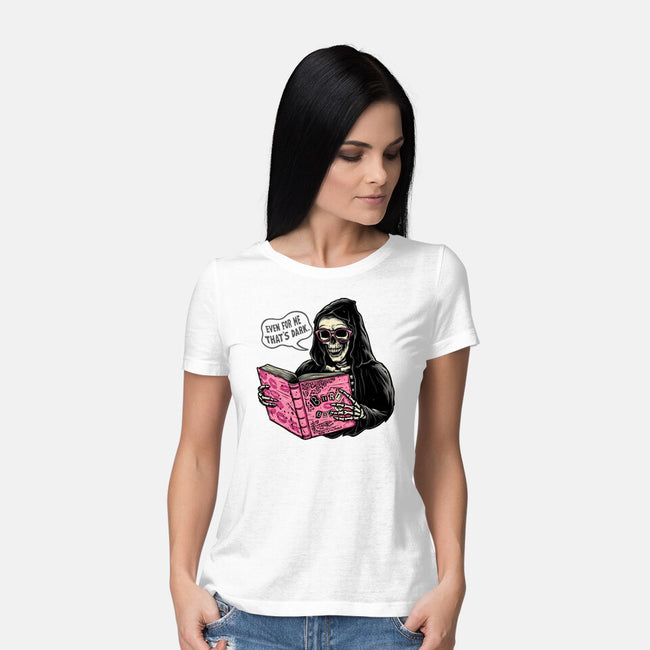 Burn Book-Womens-Basic-Tee-momma_gorilla