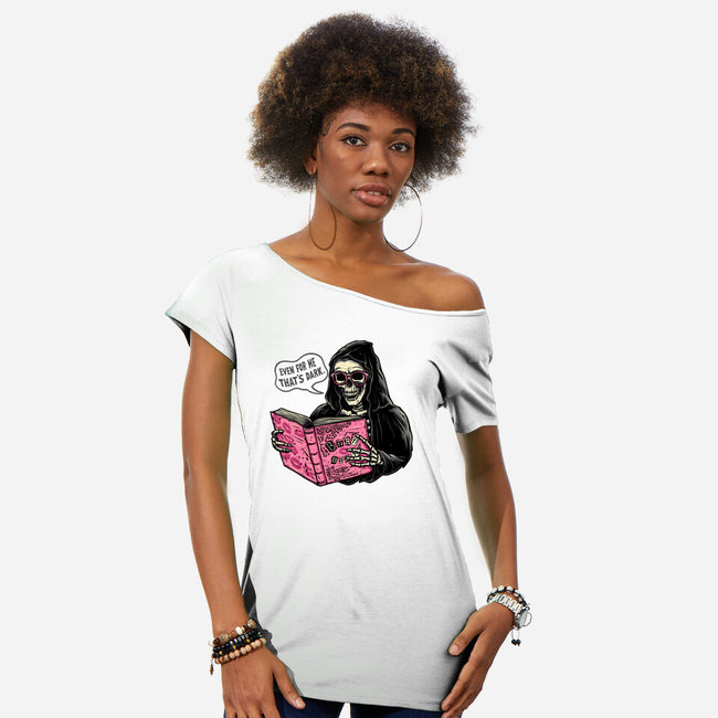 Burn Book-Womens-Off Shoulder-Tee-momma_gorilla