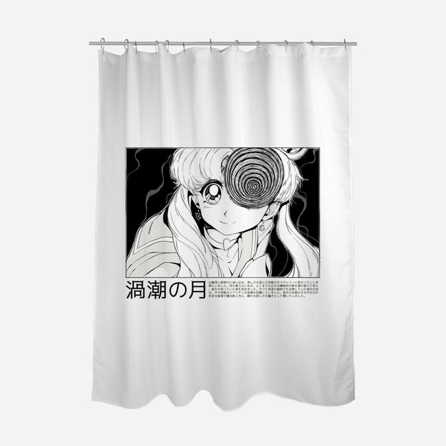 Swirl Moon-None-Polyester-Shower Curtain-Kabuto Studio