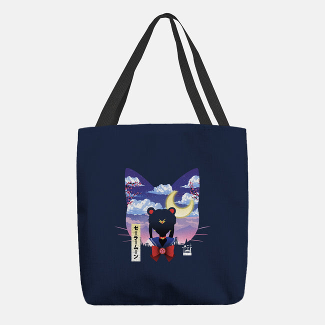 Sailor Cat Landscape-None-Basic Tote-Bag-dandingeroz