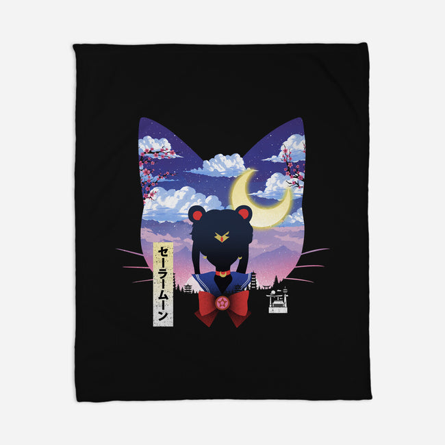 Sailor Cat Landscape-None-Fleece-Blanket-dandingeroz