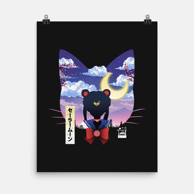 Sailor Cat Landscape-None-Matte-Poster-dandingeroz